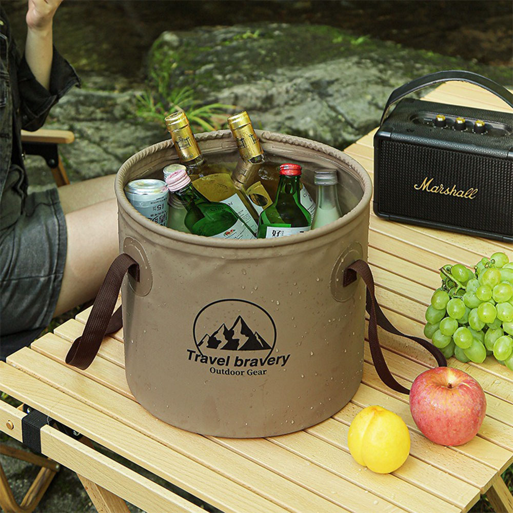 Water Bag Collapsible - Портативное складное ведро для воды, 10