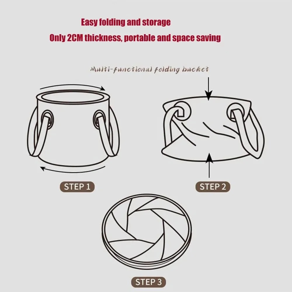 Портативное складное ведро для – обзор и цена Water Bag Collapsible